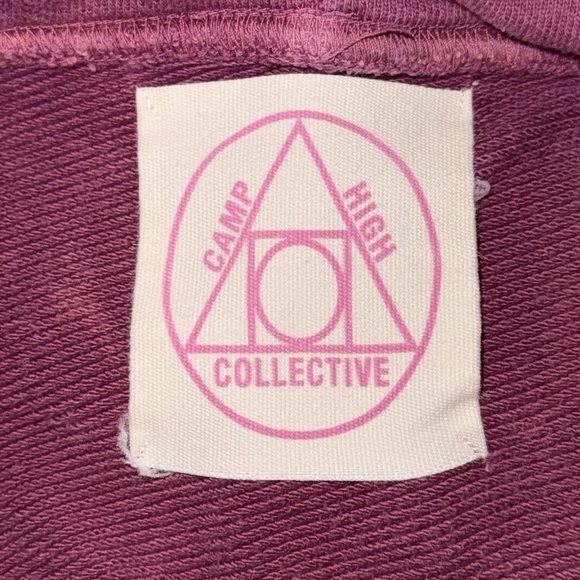 Camp High Collective Fuchsia And Orange Tie Dye Hoodie Sweatshirt - Picture 6 of 8